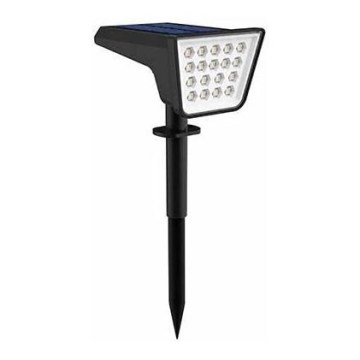 Lampa solarna LED RGBW z czujnikiem, 3,7 V, IP54, 1200 mAh, czarna