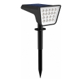 Lampa solarna LED RGBW z czujnikiem, LED/3,7 V, IP54, 1200 mAh, czarna