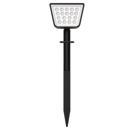 Lampa solarna LED RGBW z czujnikiem, LED/3,7 V, IP54, 1200 mAh, czarna