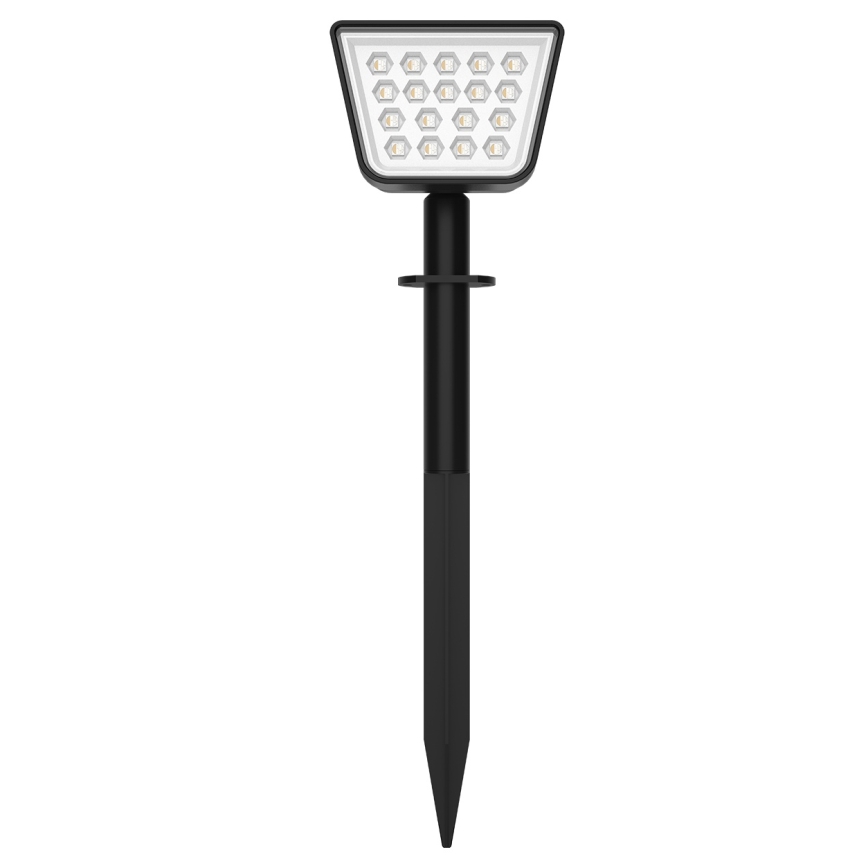 Lampa solarna LED RGBW z czujnikiem, LED/3,7 V, IP54, 1200 mAh, czarna