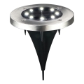 Lampa solarna LED SOLLY, 1,2 V, 6500 K, śr. 11,5 cm, 300 mAh, IP44, chrom