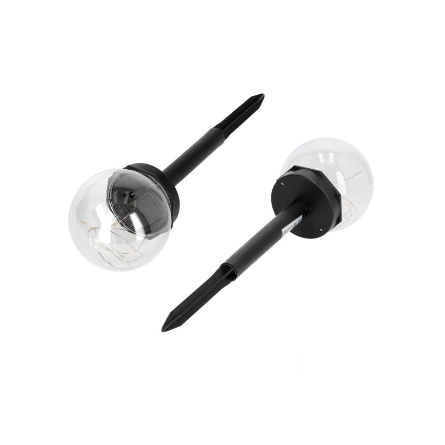 Lampa solarna LED z czujnikiem GLEAM LED/1,2V 3000K IP44 40 mAh przezroczysta/czarna