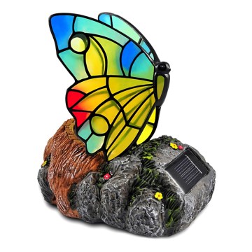 Lampa solarna MOTYL 1xLED witraż