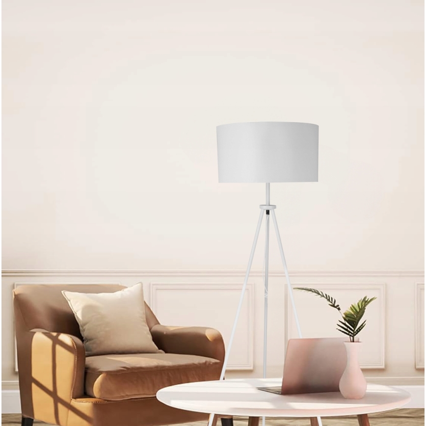 Lampa stojąca 1xE27/40W/230V biała