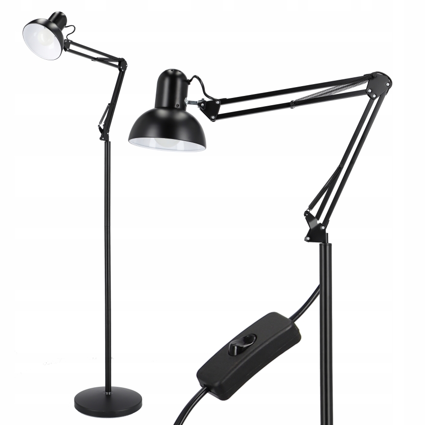 Lampa stojąca 1xE27/40W/230V czarna