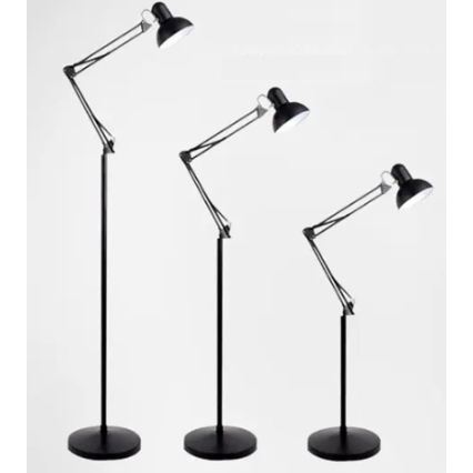 Lampa stojąca 1xE27/40W/230V czarna