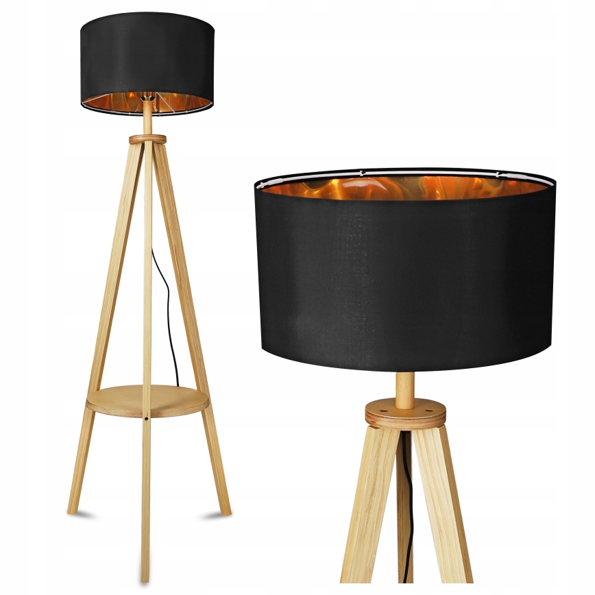 Lampa stojąca 1xE27/40W/230V czarna