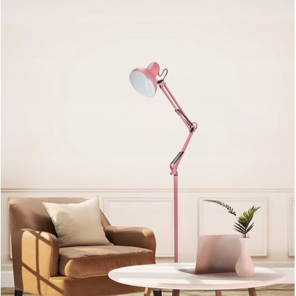 Lampa stojąca 1xE27/40W/230V różowa
