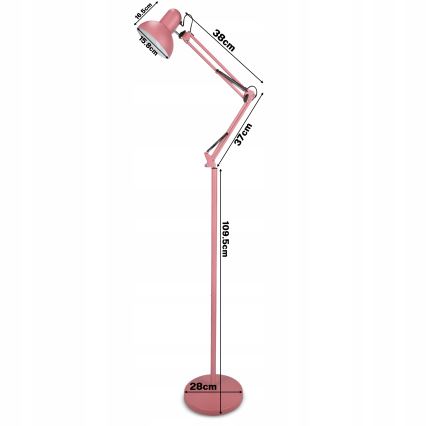 Lampa stojąca 1xE27/40W/230V różowa