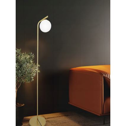 Lampa stojąca 1xE27/40W/230V złota/biała