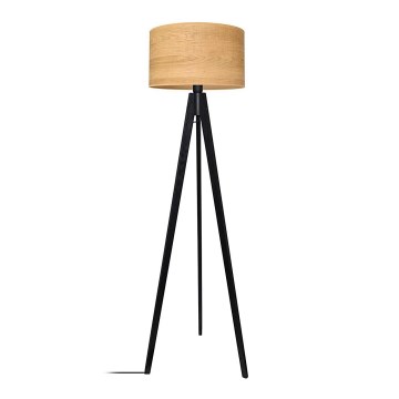 Lampa stojąca ALBA 1xE27/15W/230V brązowa/sosna