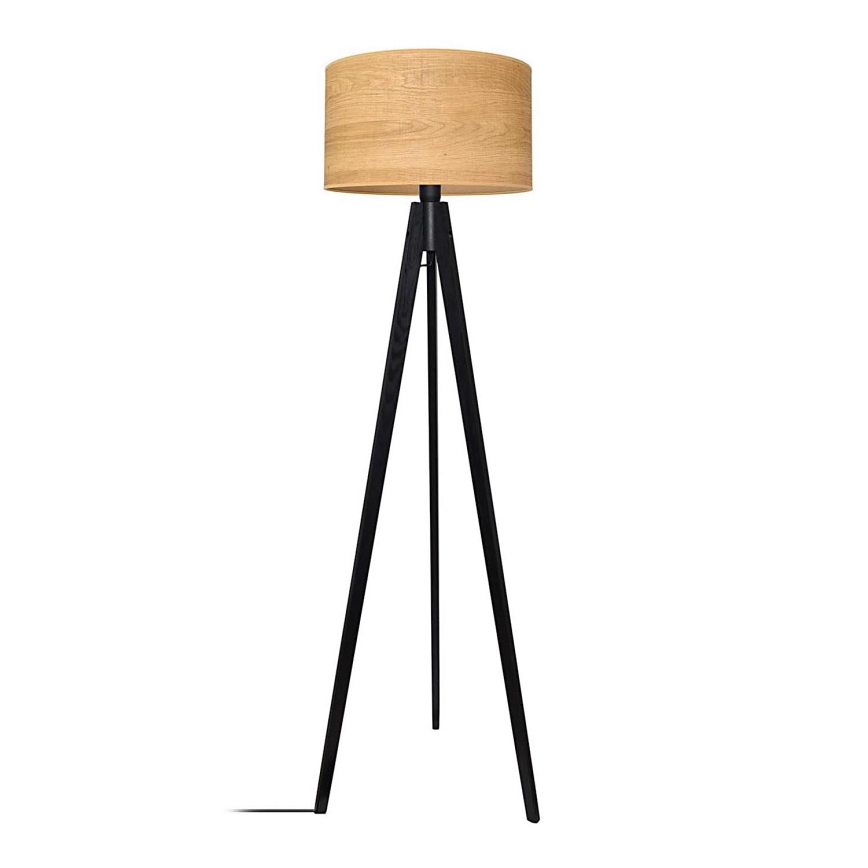 Lampa stojąca ALBA 1xE27/15W/230V brązowa/sosna