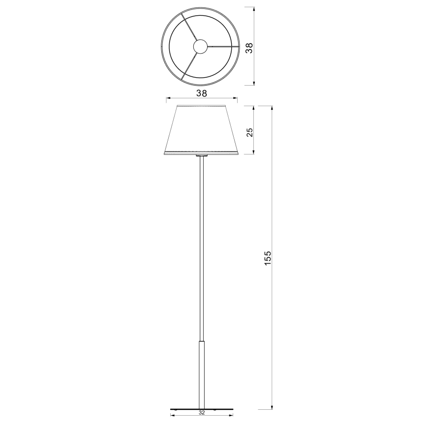 Lampa stojąca ARDEN 1xE27/15W/230V beżowa