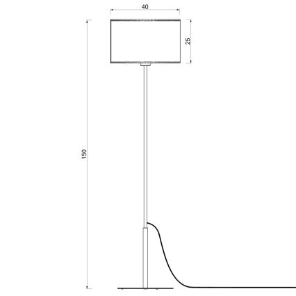 Lampa stojąca ARDEN 1xE27/15W/230V beżowa