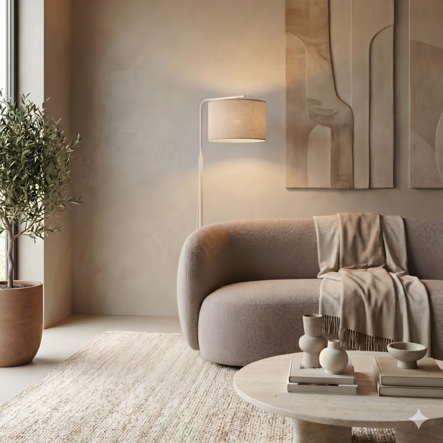 Lampa stojąca ARDEN 1xE27/15W/230V beżowa
