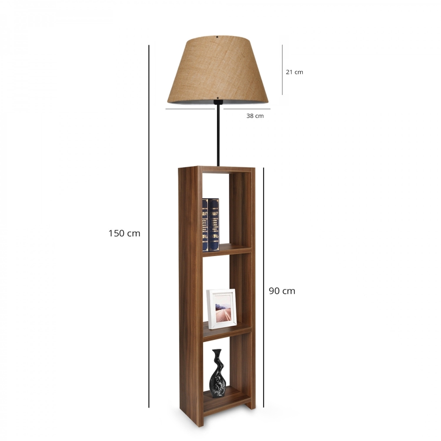 Lampa stojąca AYD, 1x E27, 40W, 230V, brązowa