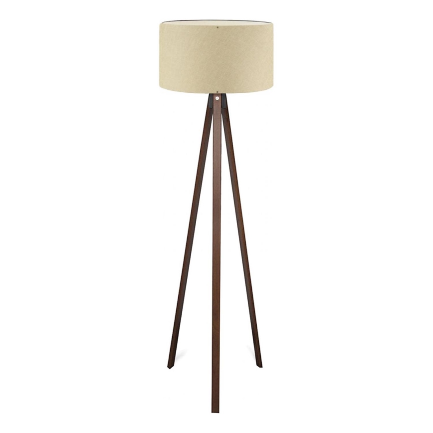 Lampa stojąca AYD 1xE27/40W/230V beżowa/brązowa