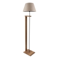 Lampa stojąca AYD 1xE27/40W/230V beżowa/brązowa