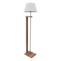 Lampa stojąca AYD 1xE27/40W/230V biała/brązowa