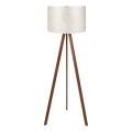 Lampa stojąca AYD 1xE27/40W/230V biała/brązowa