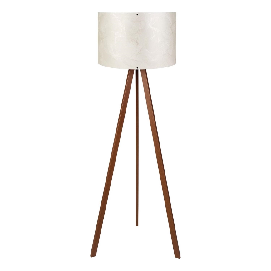 Lampa stojąca AYD 1xE27/40W/230V biała/brązowa
