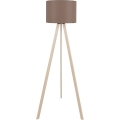 Lampa stojąca AYD 1xE27/40W/230V brązowa/beżowa