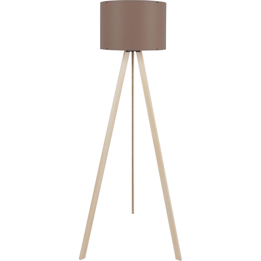 Lampa stojąca AYD 1xE27/40W/230V brązowa/beżowa