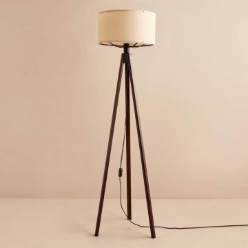 Lampa stojąca AYD 1xE27/40W/230V brązowa/beżowa