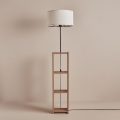 Lampa stojąca AYD 1xE27/40W/230V brązowa/biała