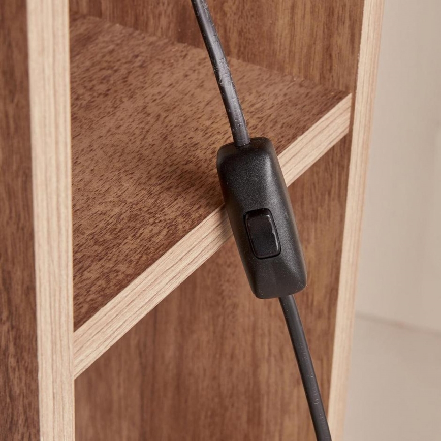 Lampa stojąca AYD 1xE27/40W/230V brązowa/biała