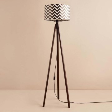 Lampa stojąca AYD 1xE27/40W/230V brązowa/czarna/biała