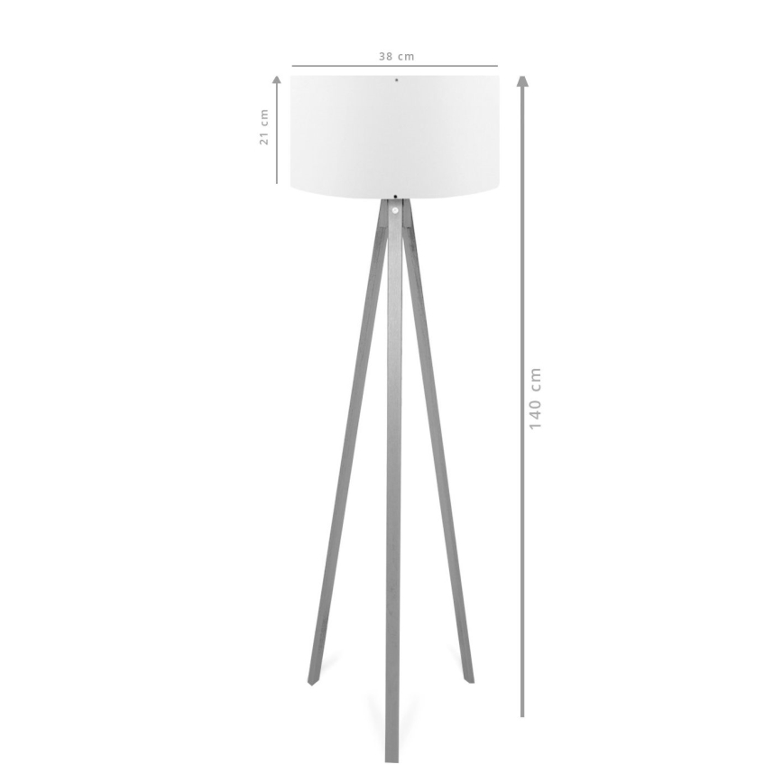Lampa stojąca AYD 1xE27/40W/230V brązowa/czerwona