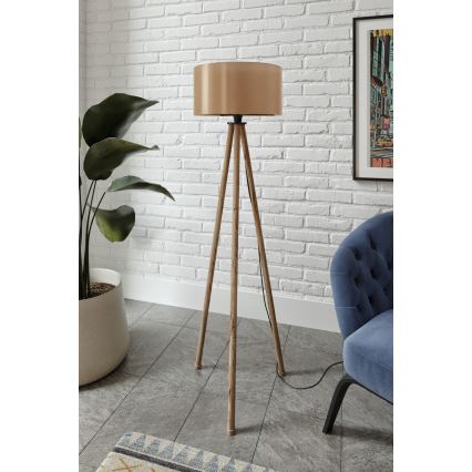 Lampa stojąca AYD 1xE27/40W/230V brązowa