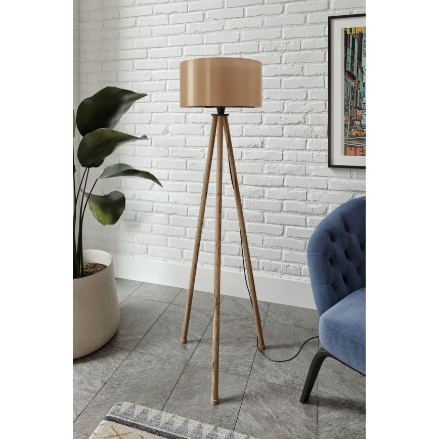Lampa stojąca AYD 1xE27/40W/230V brązowa