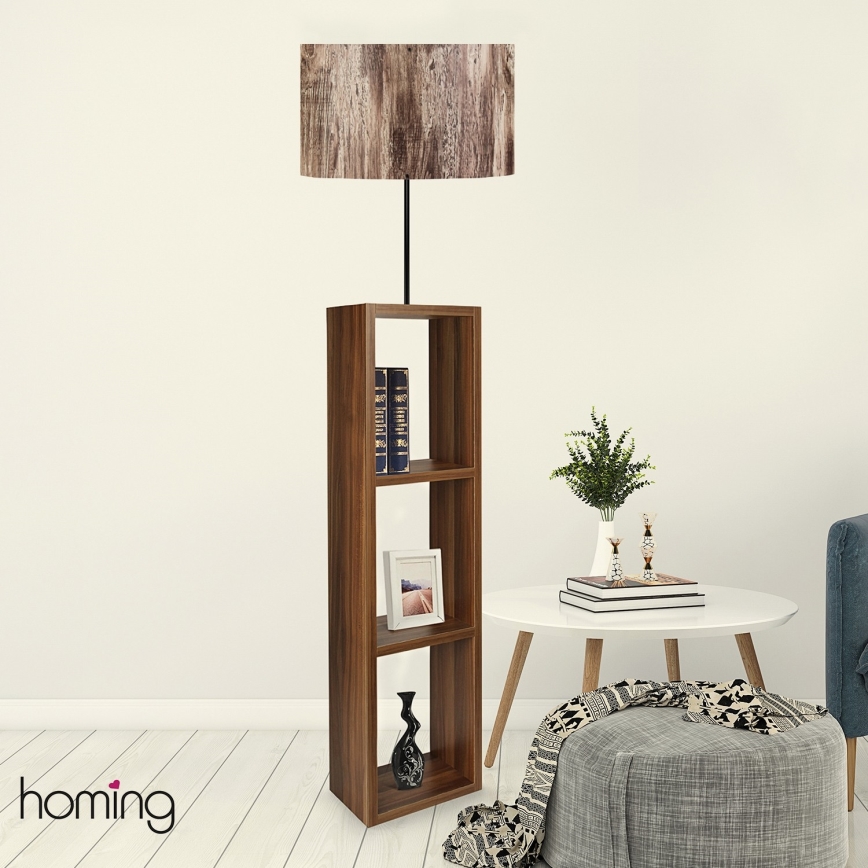 Lampa stojąca AYD 1xE27/40W/230V brązowa