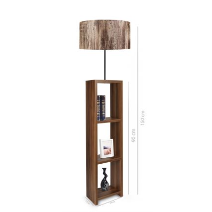 Lampa stojąca AYD 1xE27/40W/230V brązowa