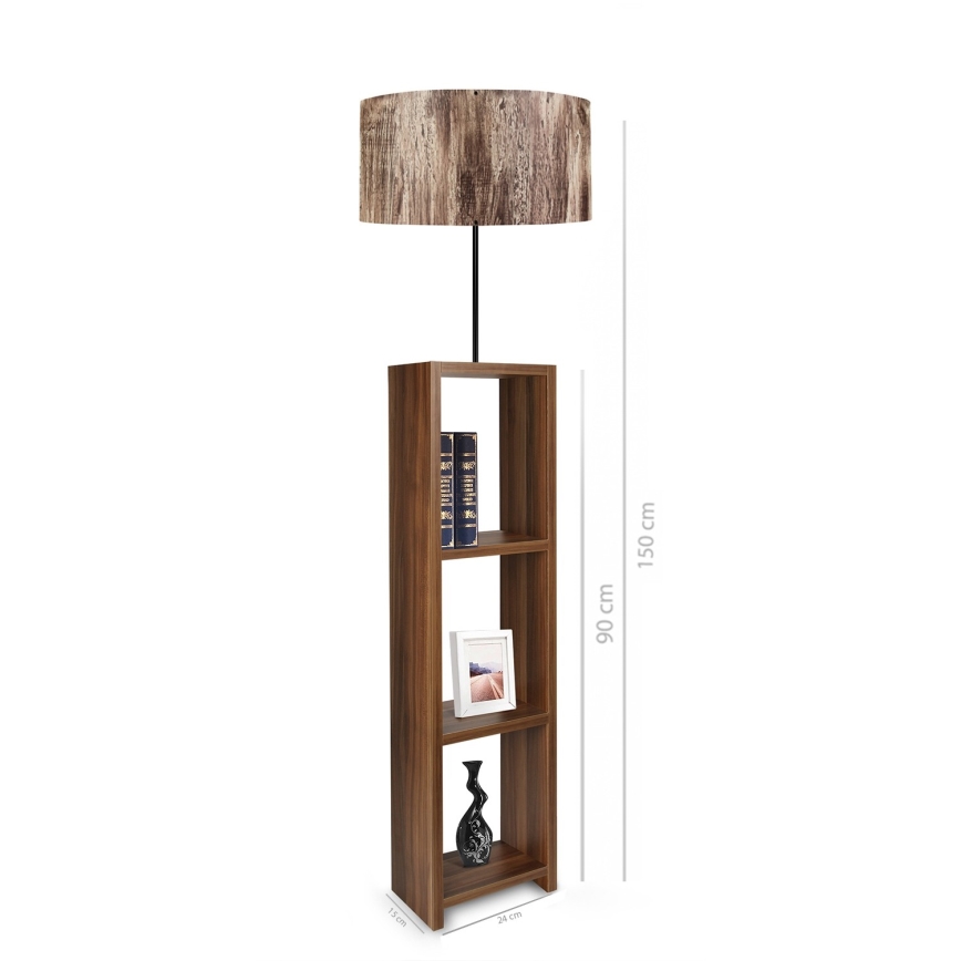 Lampa stojąca AYD 1xE27/40W/230V brązowa