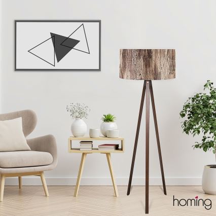 Lampa stojąca AYD 1xE27/40W/230V brązowa