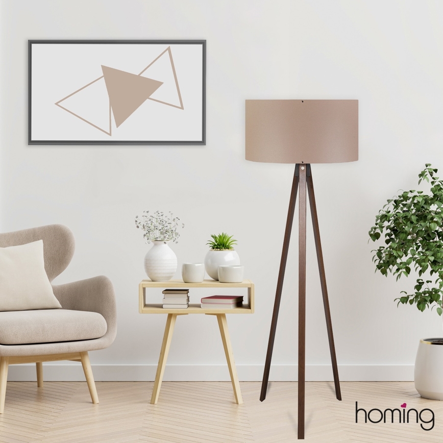 Lampa stojąca AYD 1xE27/40W/230V brązowa