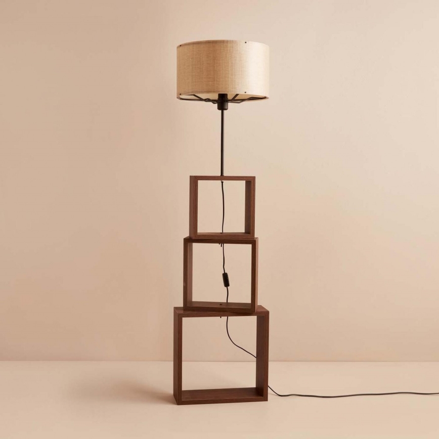Lampa stojąca AYD 1xE27/40W/230V brązowa