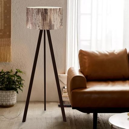 Lampa stojąca AYD 1xE27/40W/230V brązowa