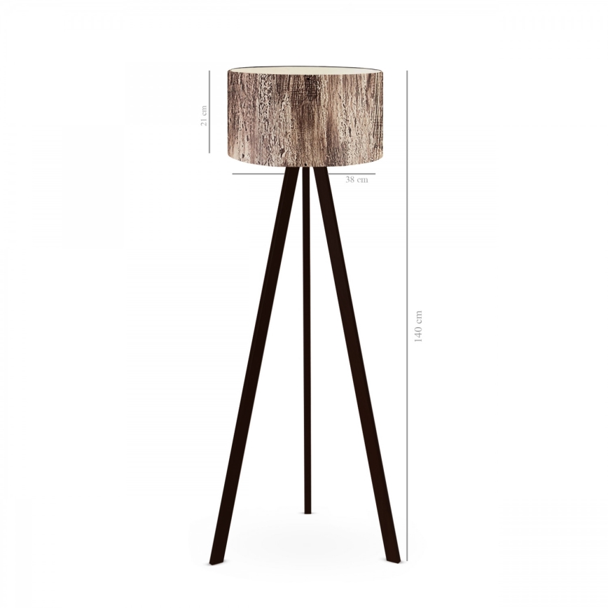Lampa stojąca AYD 1xE27/40W/230V brązowa