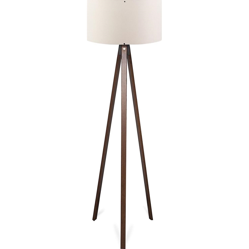 Lampa stojąca AYD 1xE27/40W/230V brązowa/kremowa