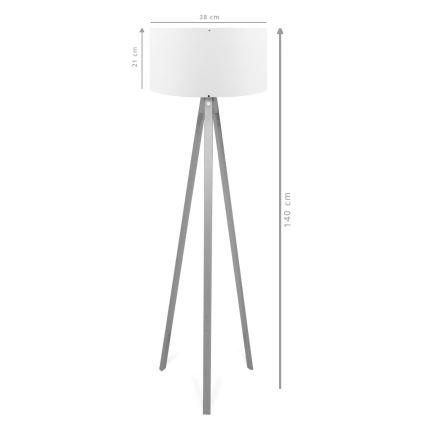 Lampa stojąca AYD 1xE27/40W/230V brązowa/kremowa
