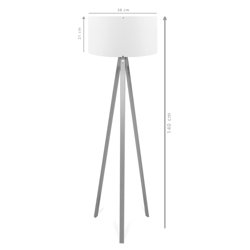 Lampa stojąca AYD 1xE27/40W/230V brązowa/kremowa