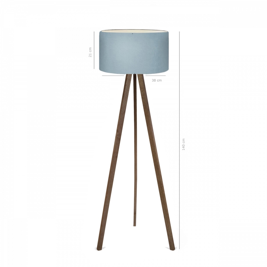 Lampa stojąca AYD 1xE27/40W/230V brązowa/niebieska