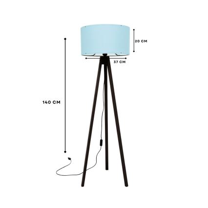 Lampa stojąca AYD 1xE27/40W/230V brązowa/niebieska