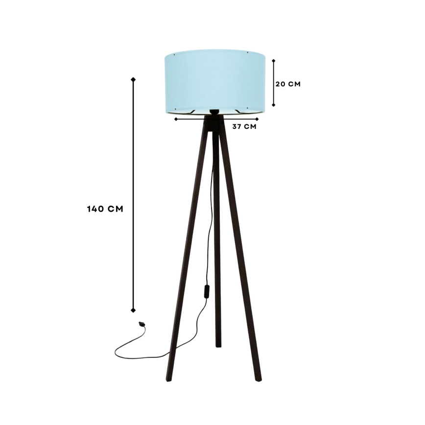 Lampa stojąca AYD 1xE27/40W/230V brązowa/niebieska