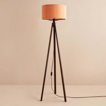 Lampa stojąca AYD 1xE27/40W/230V brązowa/pomarańczowa