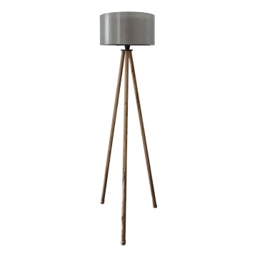 Lampa stojąca AYD 1xE27/40W/230V brązowa/szara
